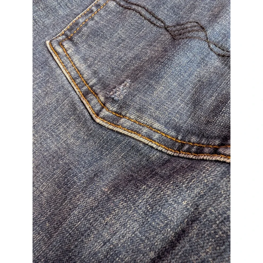 Joseph Abboud Slim Fit Medium Wash Stretch Denim 38x32 Indigo Blue Distressed